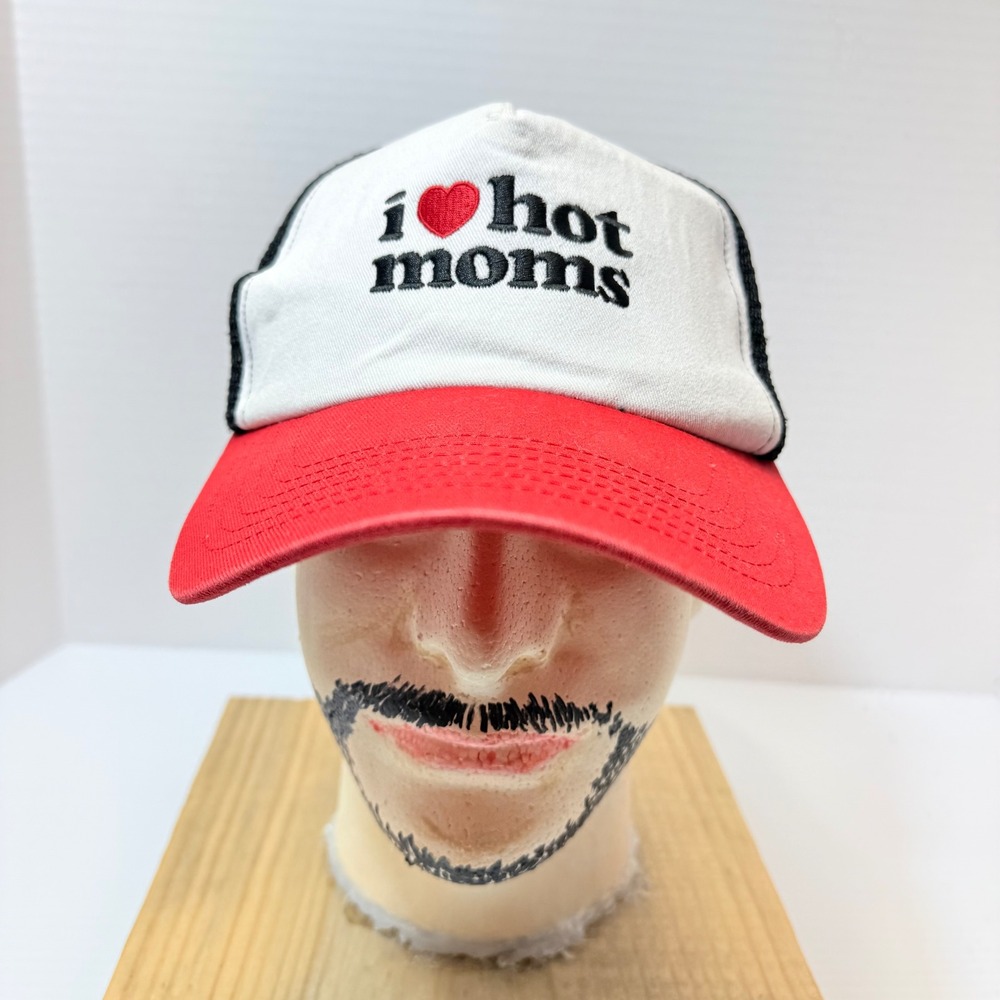 "I Heart Hot Moms"‎ Trucker Hat — Donny Savage Red / White / Black Adjustable